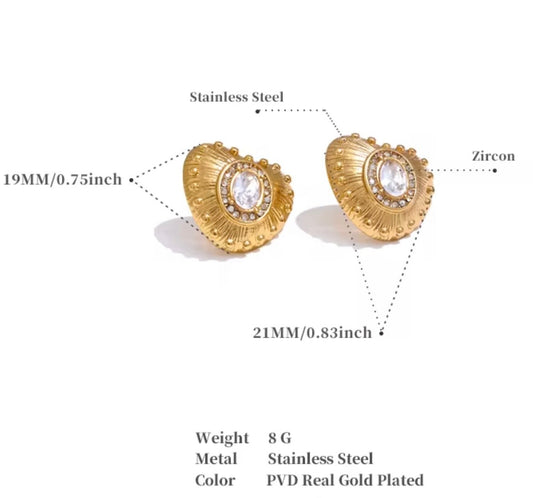 Corazón Dorado Earrings